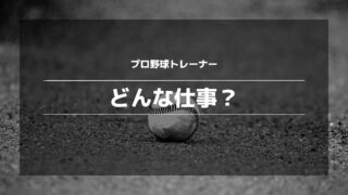 プロ野球チームトレーナー